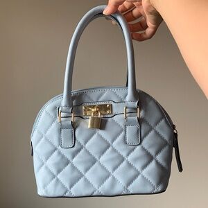 Apt. 9 Light Blue Quilted Satchel Excellent Condition
